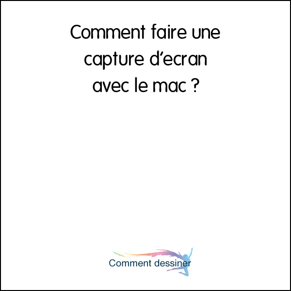 Comment faire une capture d’écran avec le mac